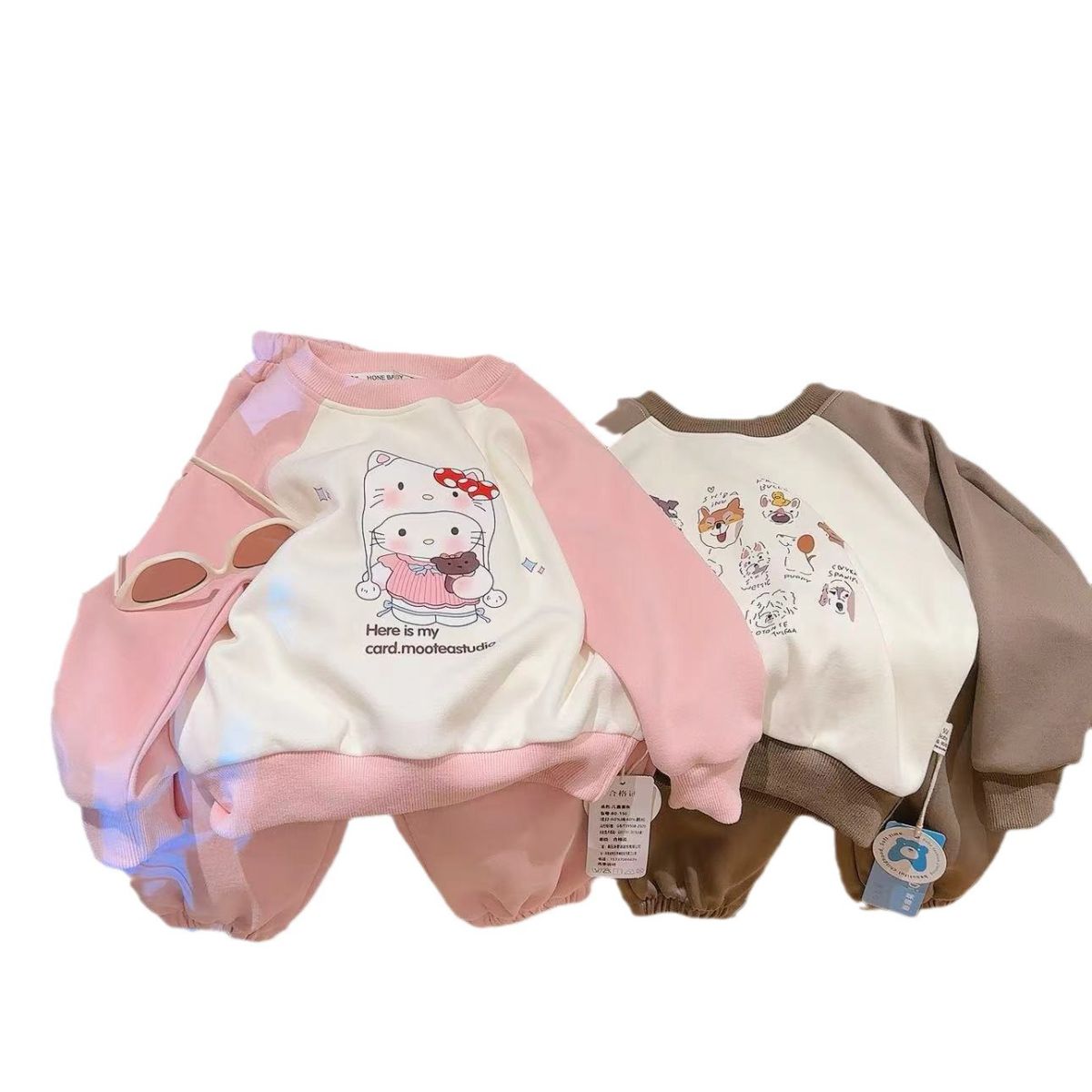 New autumn boys and girls sweatshirt suits