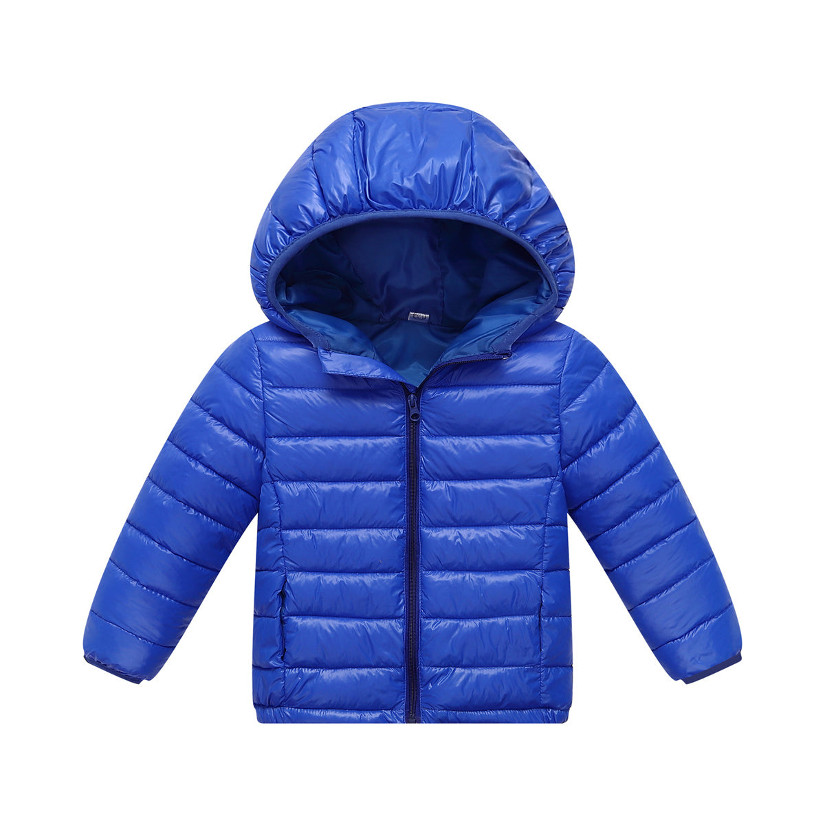 Solid color light-weight warm cotton jacket for middle and large children