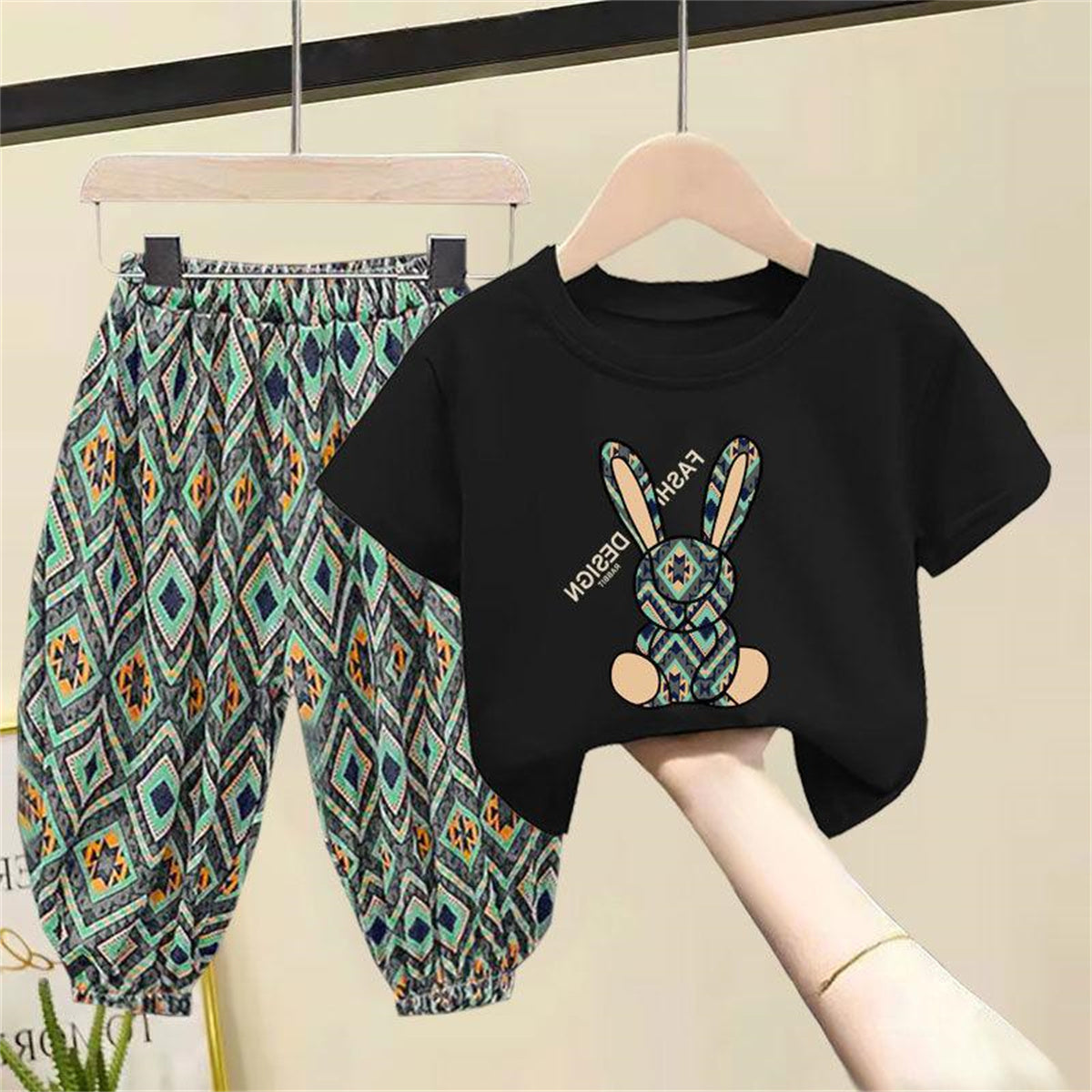 New summer pullover short-sleeved T-shirt children's summer clothes boys girls baby