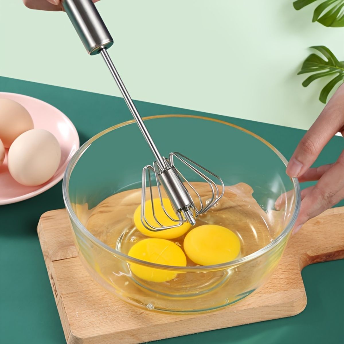 Stainless steel rotating egg beater multifunctional mixer manual egg beater kitchen gadgets