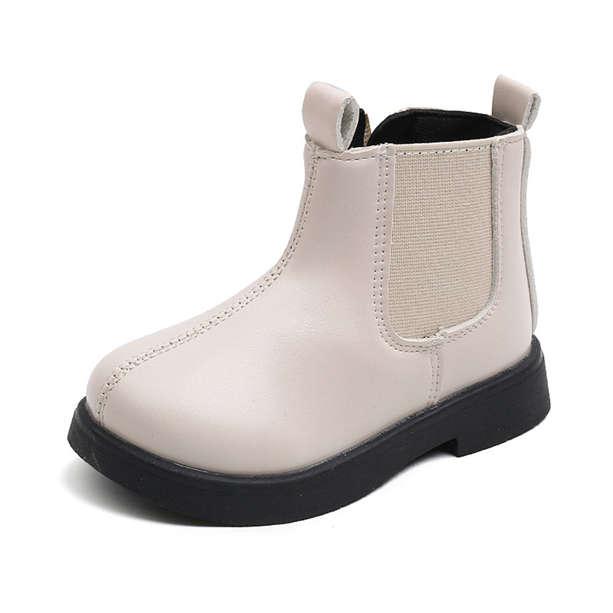 Solid color warm and fashionable all-match low-top Martin boots for little girls