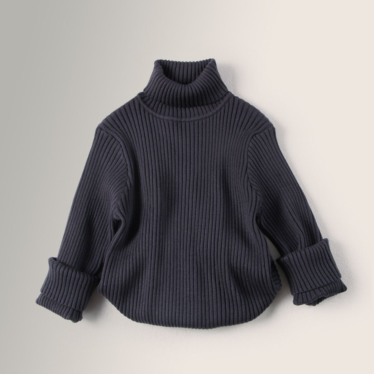 Boys and girls turtleneck knitted pullover sweater