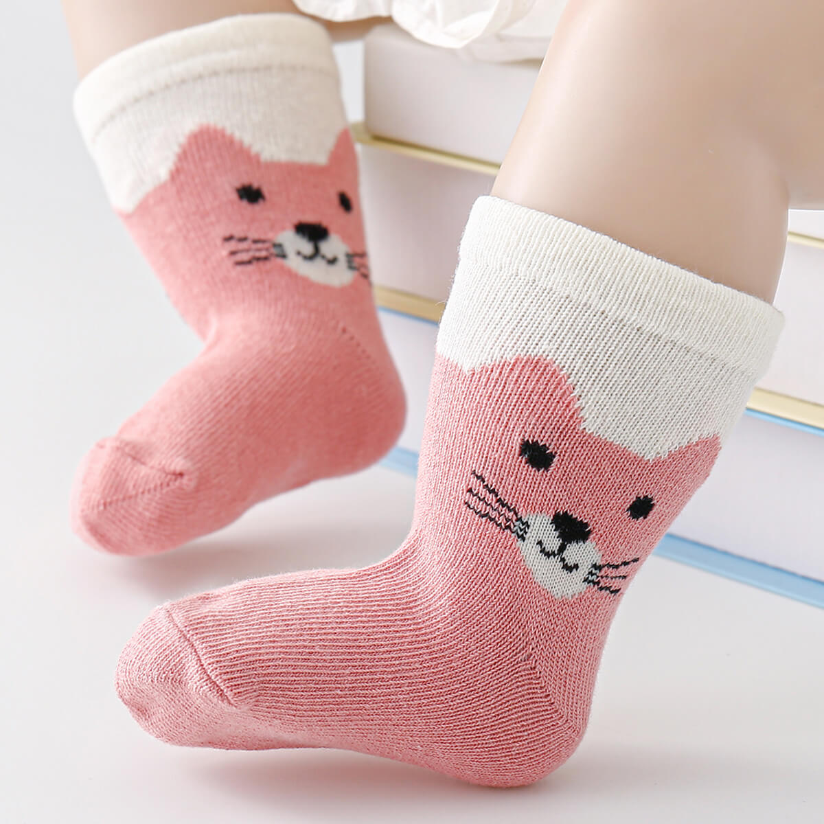 5-piece Boys Bear Knee-High Stockings