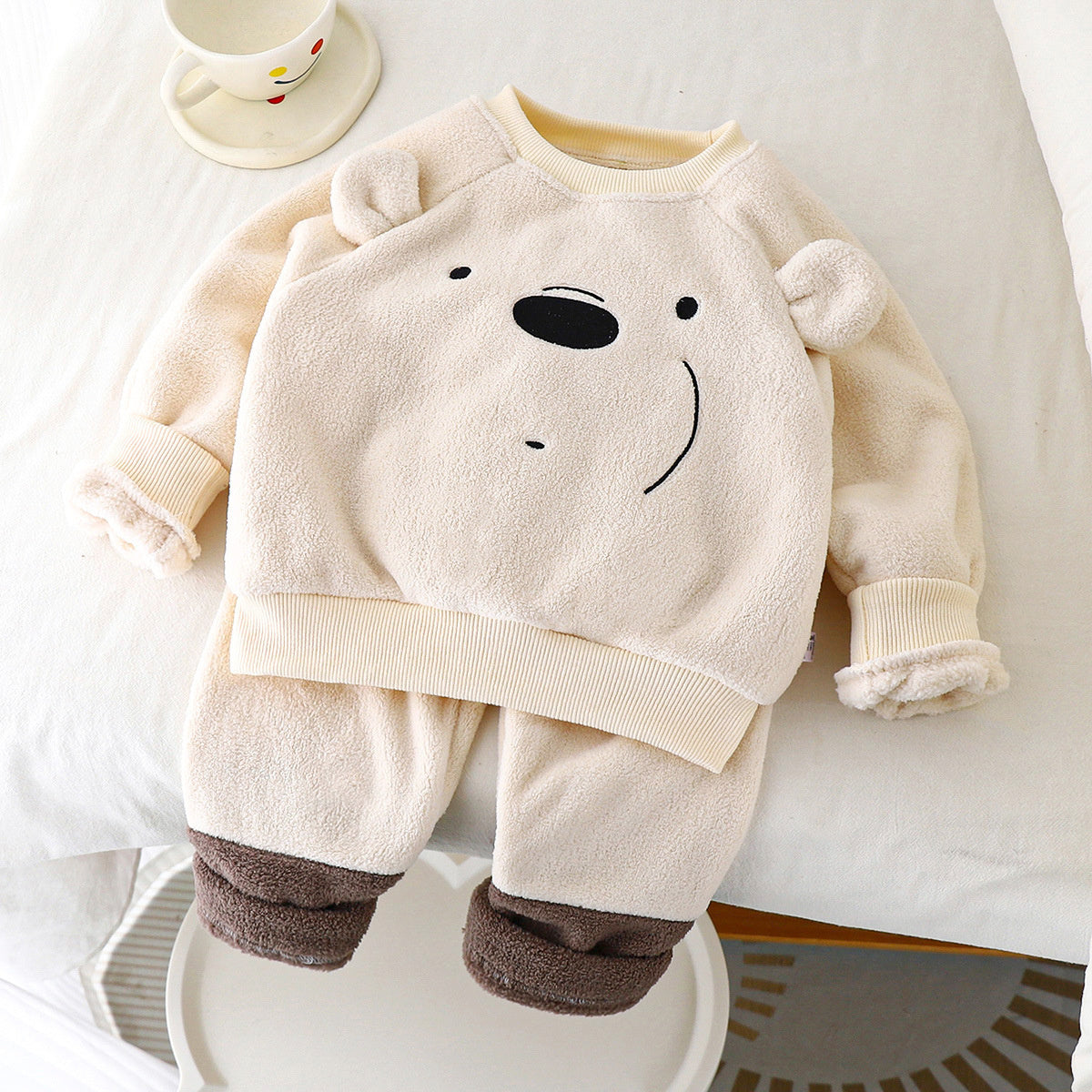 Children's fleece suit baby warm sweater suit