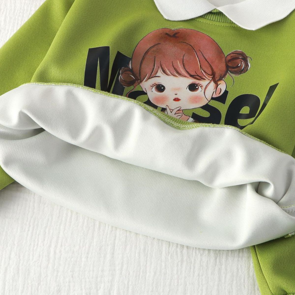 New Polo Neck Children's Sweatshirt Boys Girls Loose Tops Girls Casual Bottoming Shirt Children's Clothing