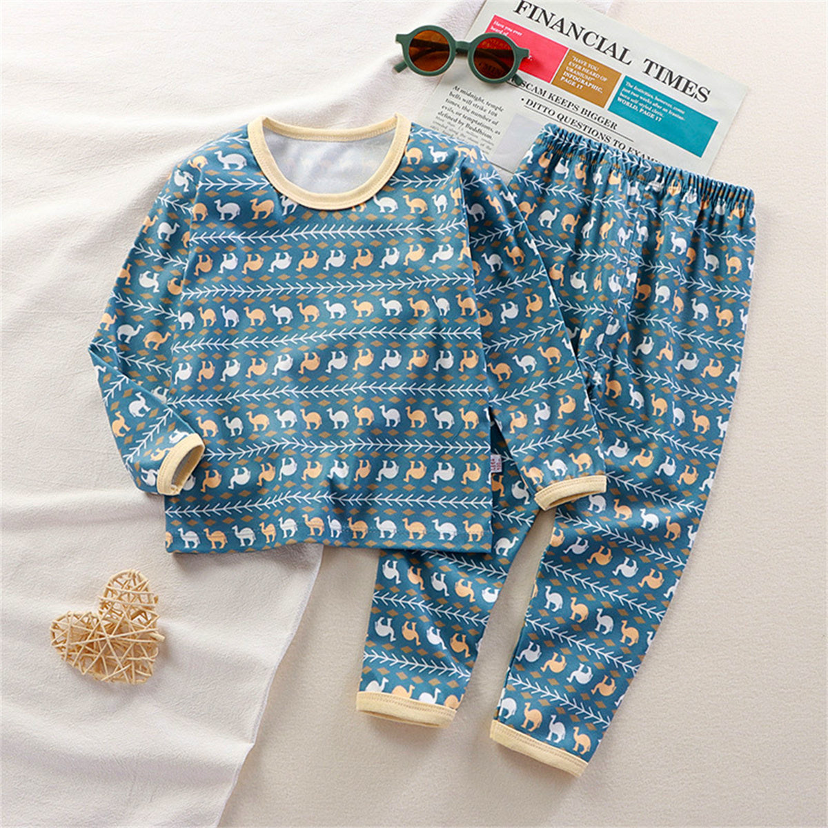 Children's autumn clothes, long johns, pajamas and home clothes set