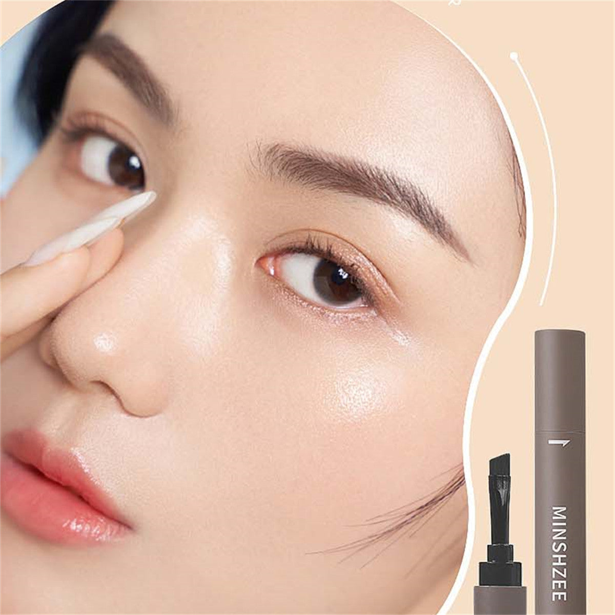 Natural three-dimensional multi-functional waterproof and sweat-proof eyebrow dye