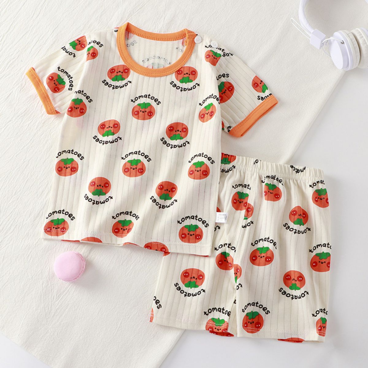 Children's short-sleeved suit pure cotton girls summer clothes two-piece suit children's clothing boys baby T-shirt summer clothes