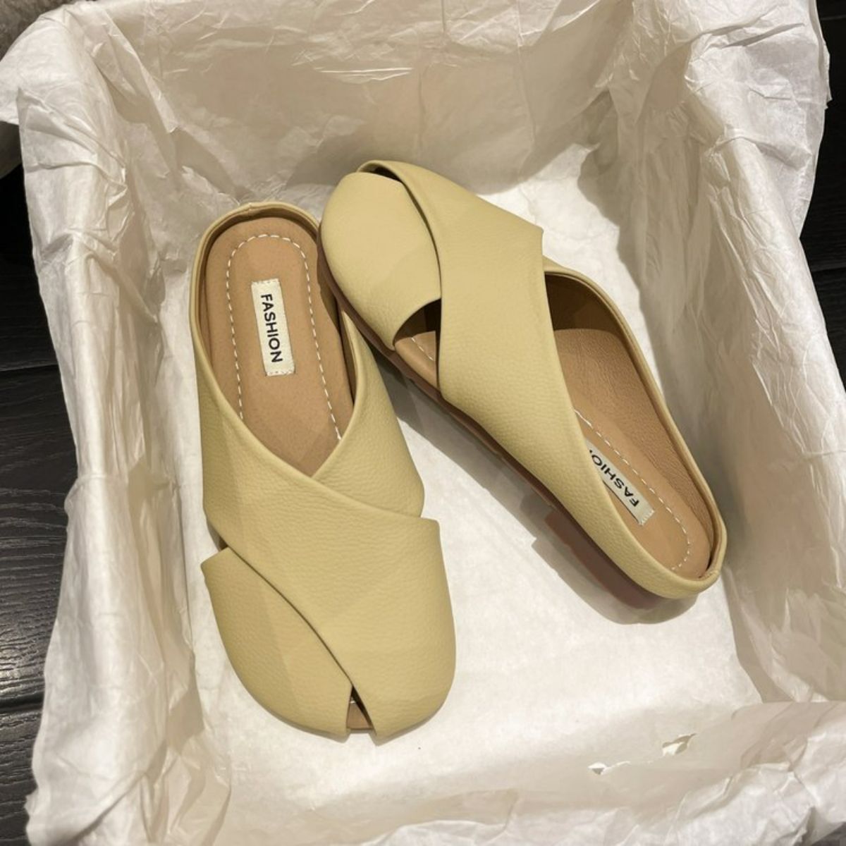 Baotou half slippers for women summer outdoor wear new style pregnant women soft bottom sandals