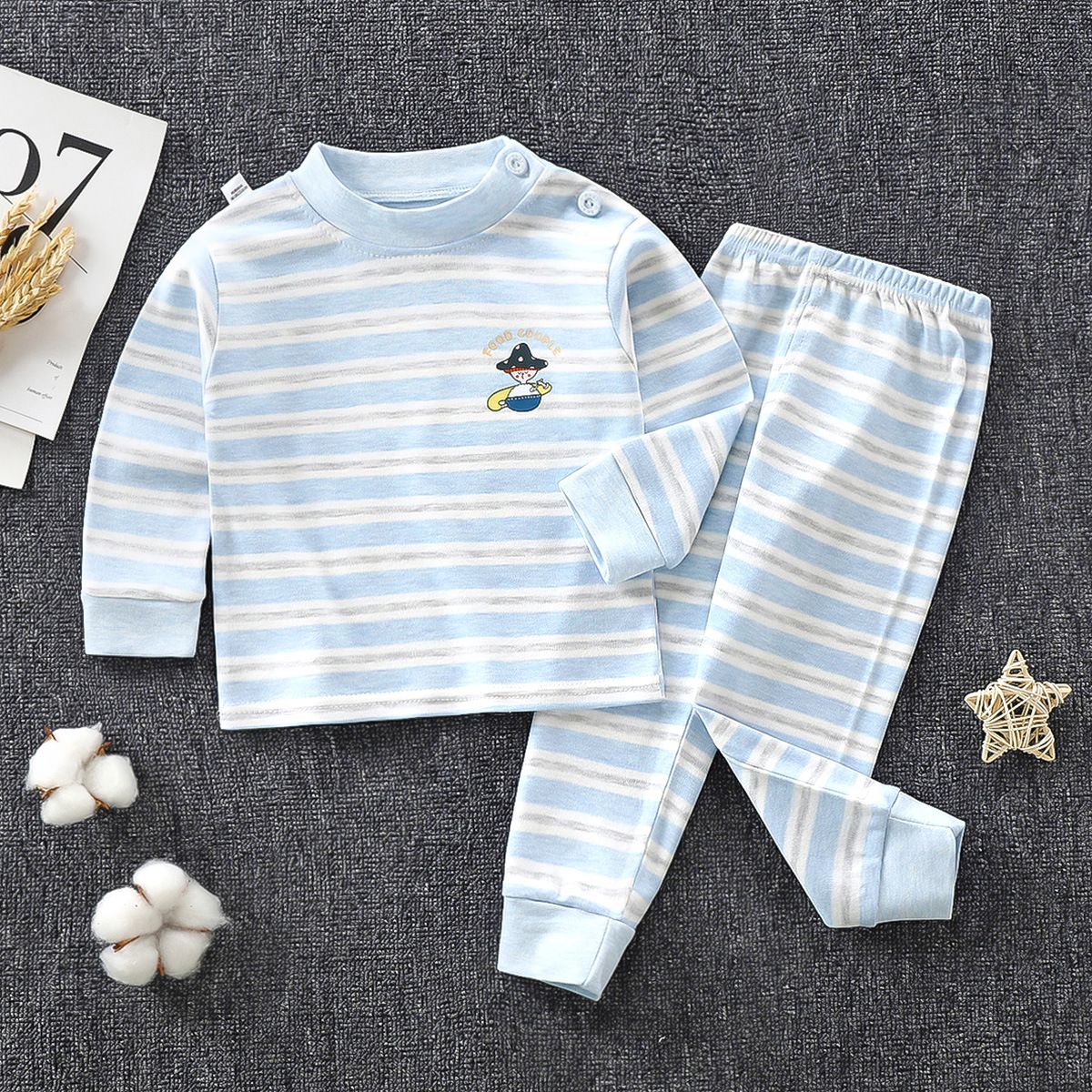 Children's autumn clothes and autumn trousers suits underwear boys and girls pajamas home clothes baby clothes baby autumn