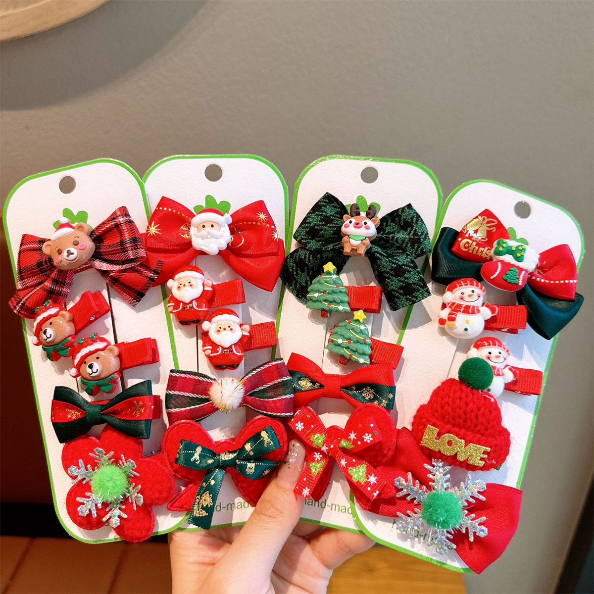 Children's 5-piece set Santa Claus Christmas tree elk bangs hairpin