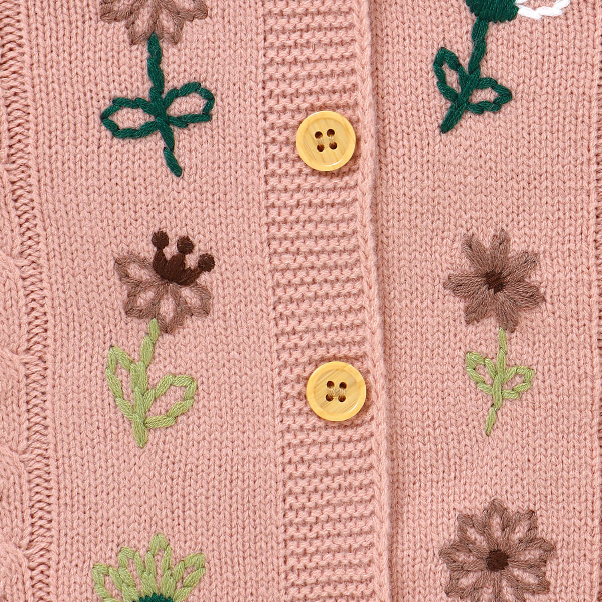 Baby knitted embroidered cardigan