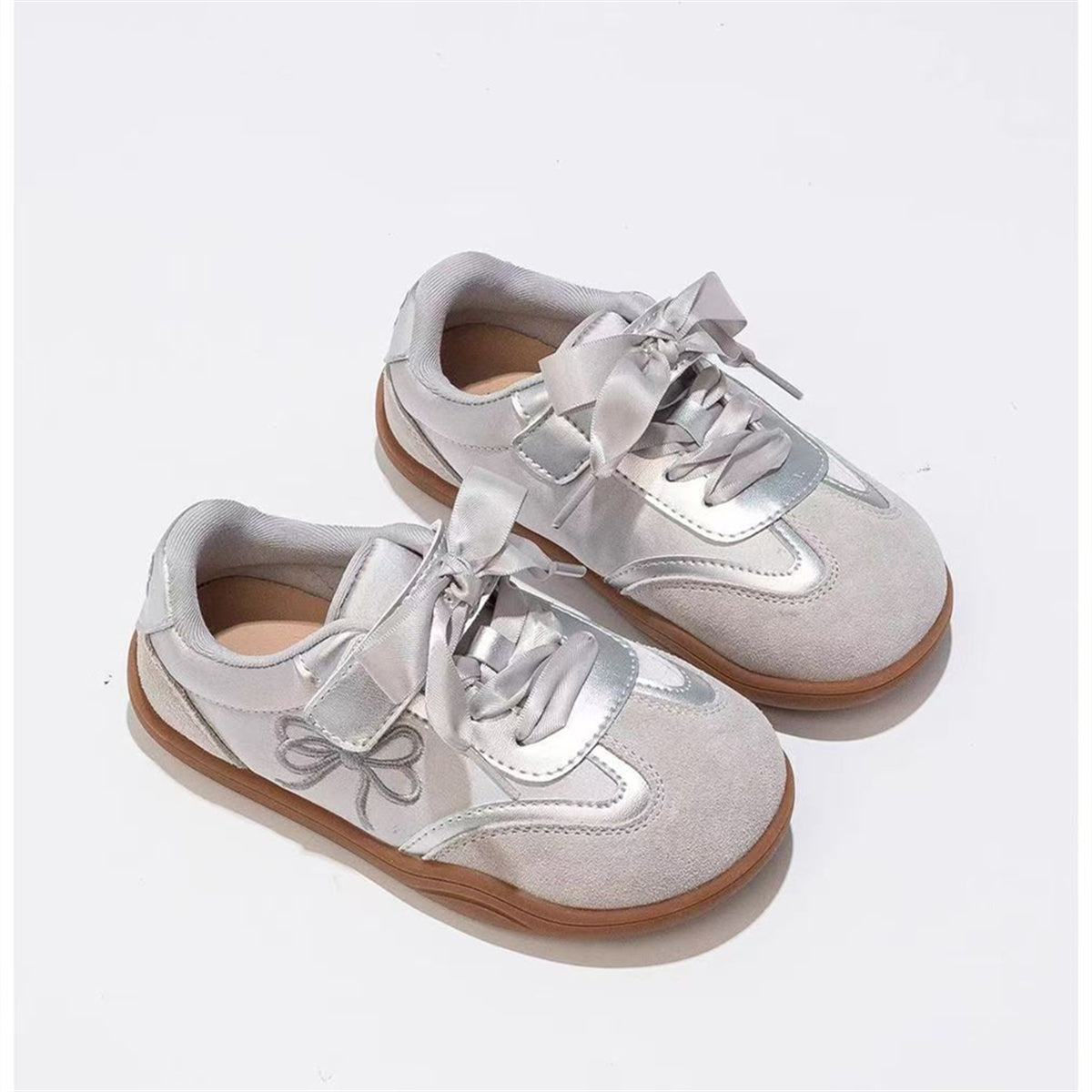 Children's girls autumn and winter sweet ballet style German training shoes soft sole casual low-top sneakers