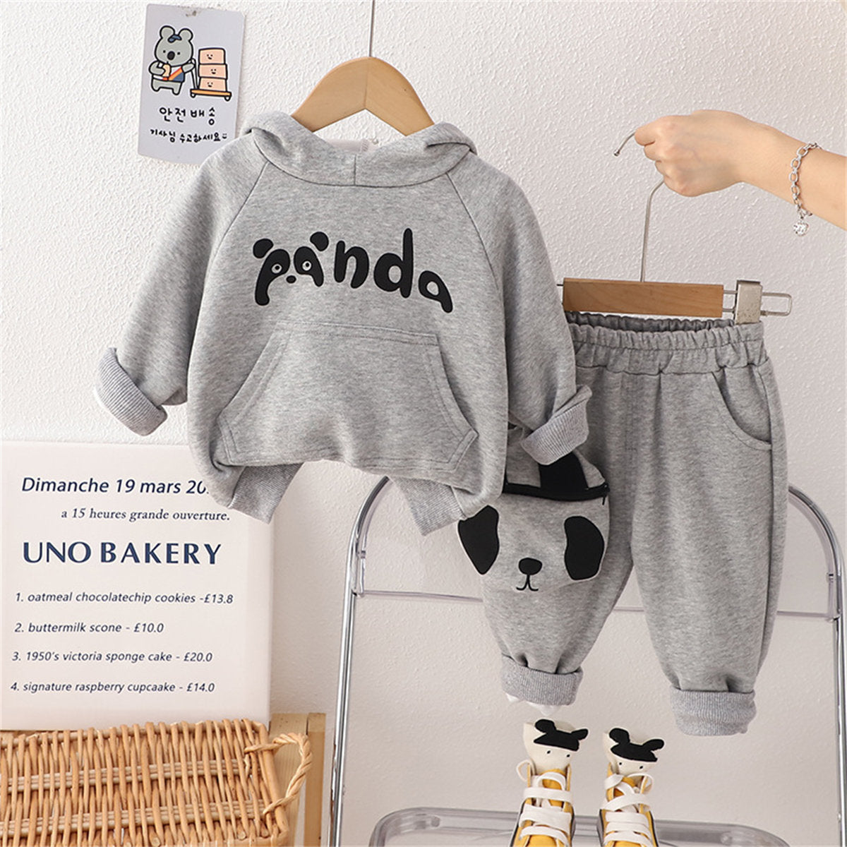 Boys two piece hooded sweatshirt suit