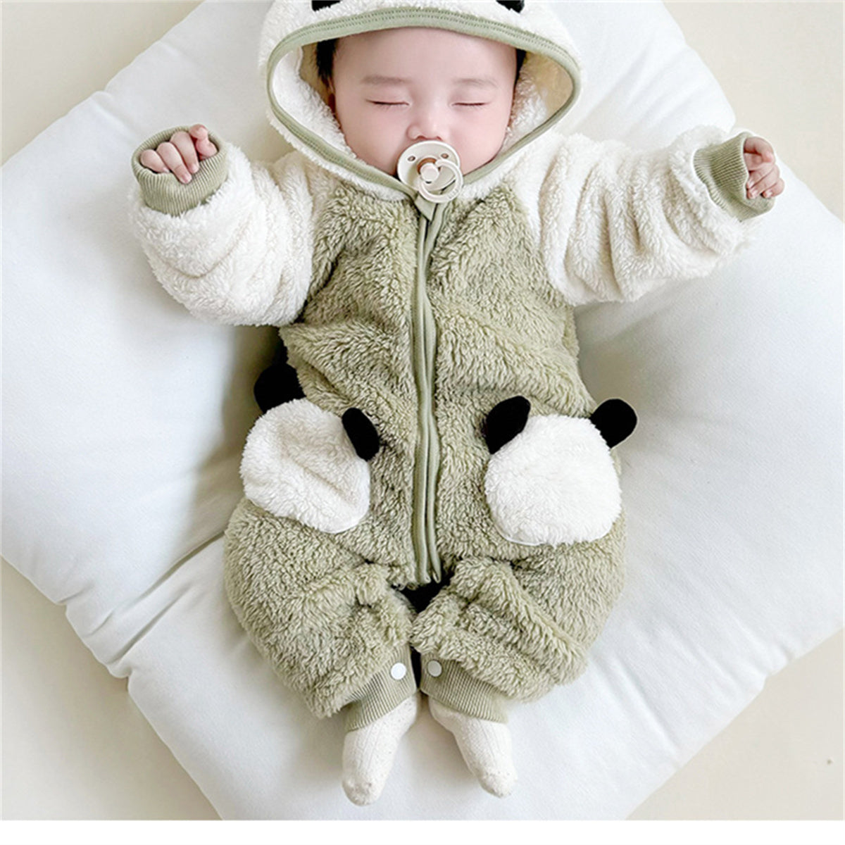 Baby Clothes Double-sided North American Fleece Cartoon Warm Romper