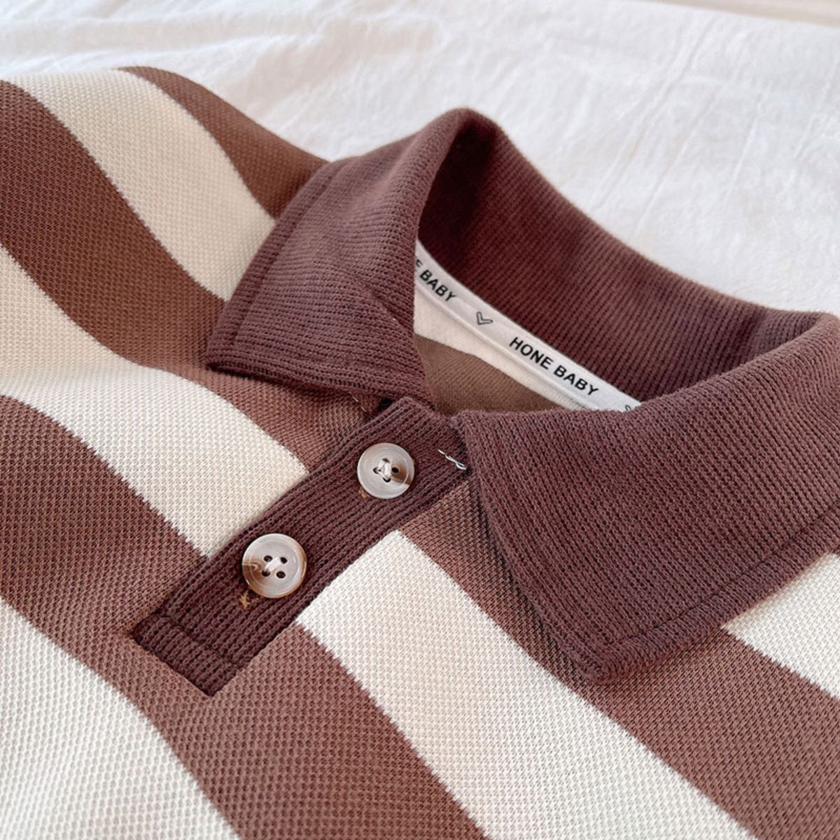 Children's Spring Striped Lapel Sweatshirt Boys Korean Tops New Cotton Spring and Autumn Long Sleeve Polo Collar Bottoming Shirt