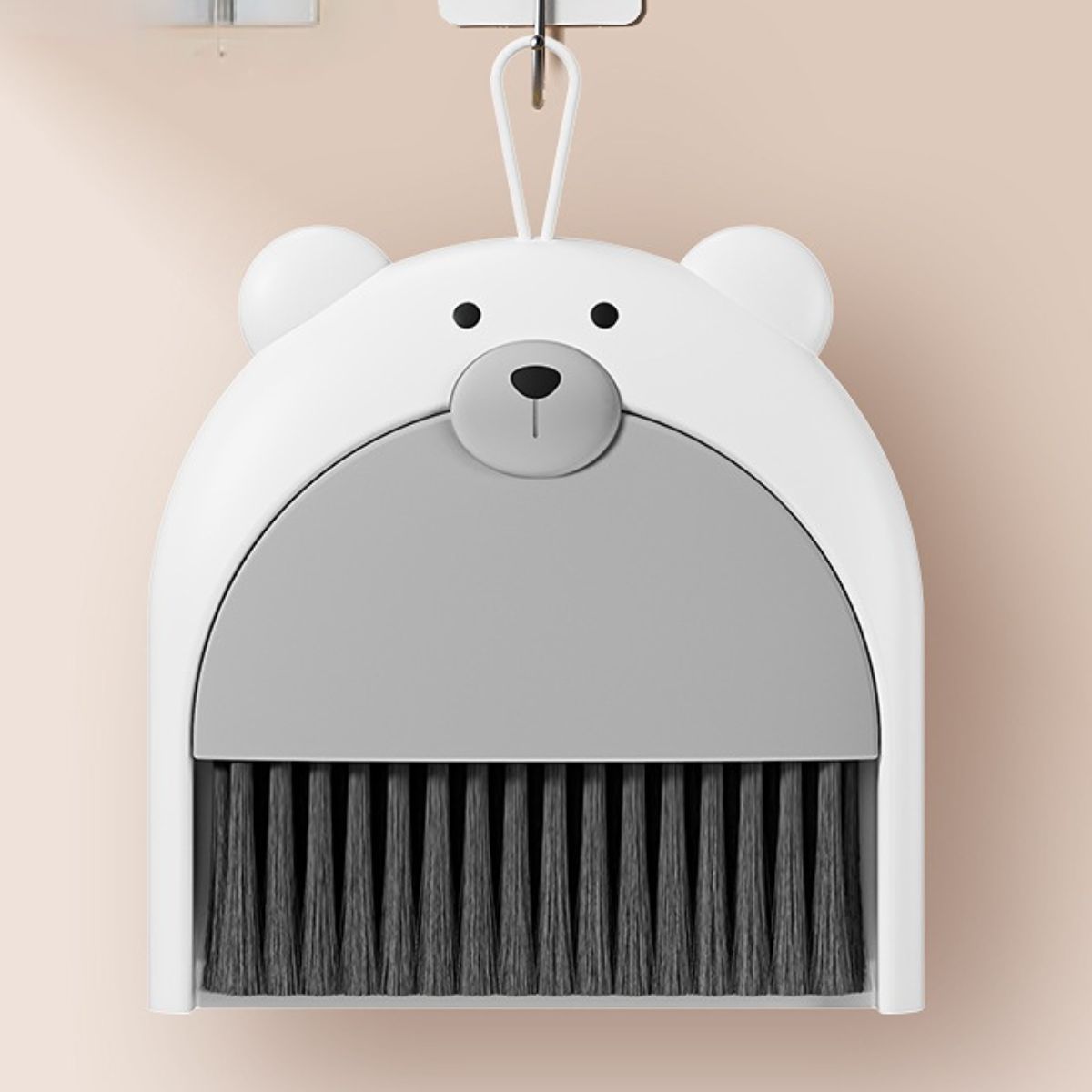 Bear desktop mini broom cute small broom with dustpan set keyboard cleaning brush desktop debris cleaning brush