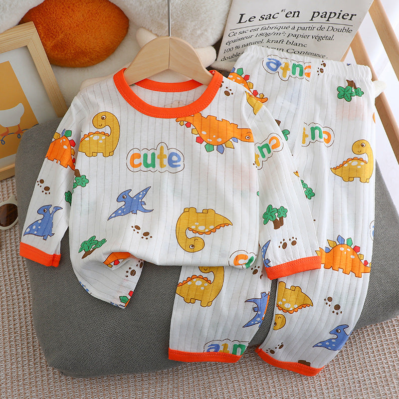 Children's long-sleeved and long-pants home wear set