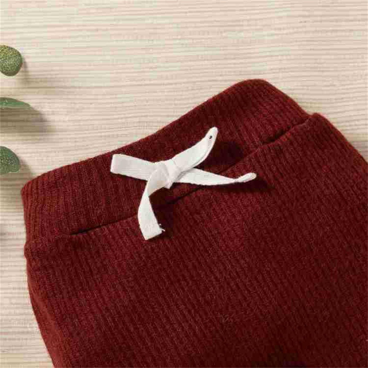 Infant and toddler knitted jacquard solid color three-piece sweatshirt children's clothing