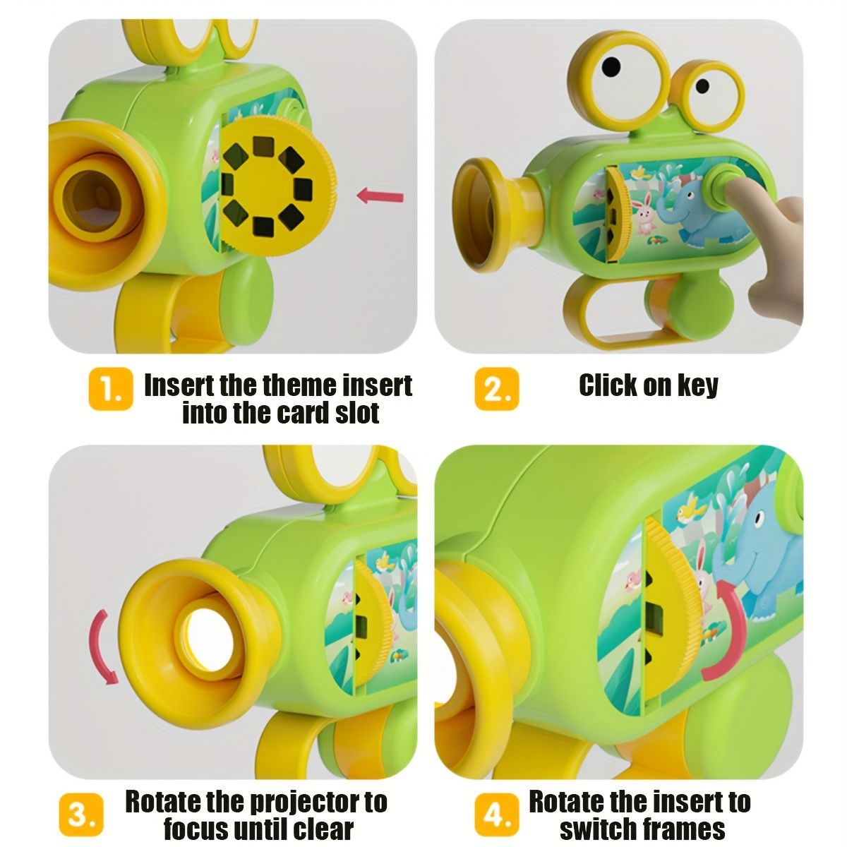 Children's early education toy projection flashlight baby mini projector