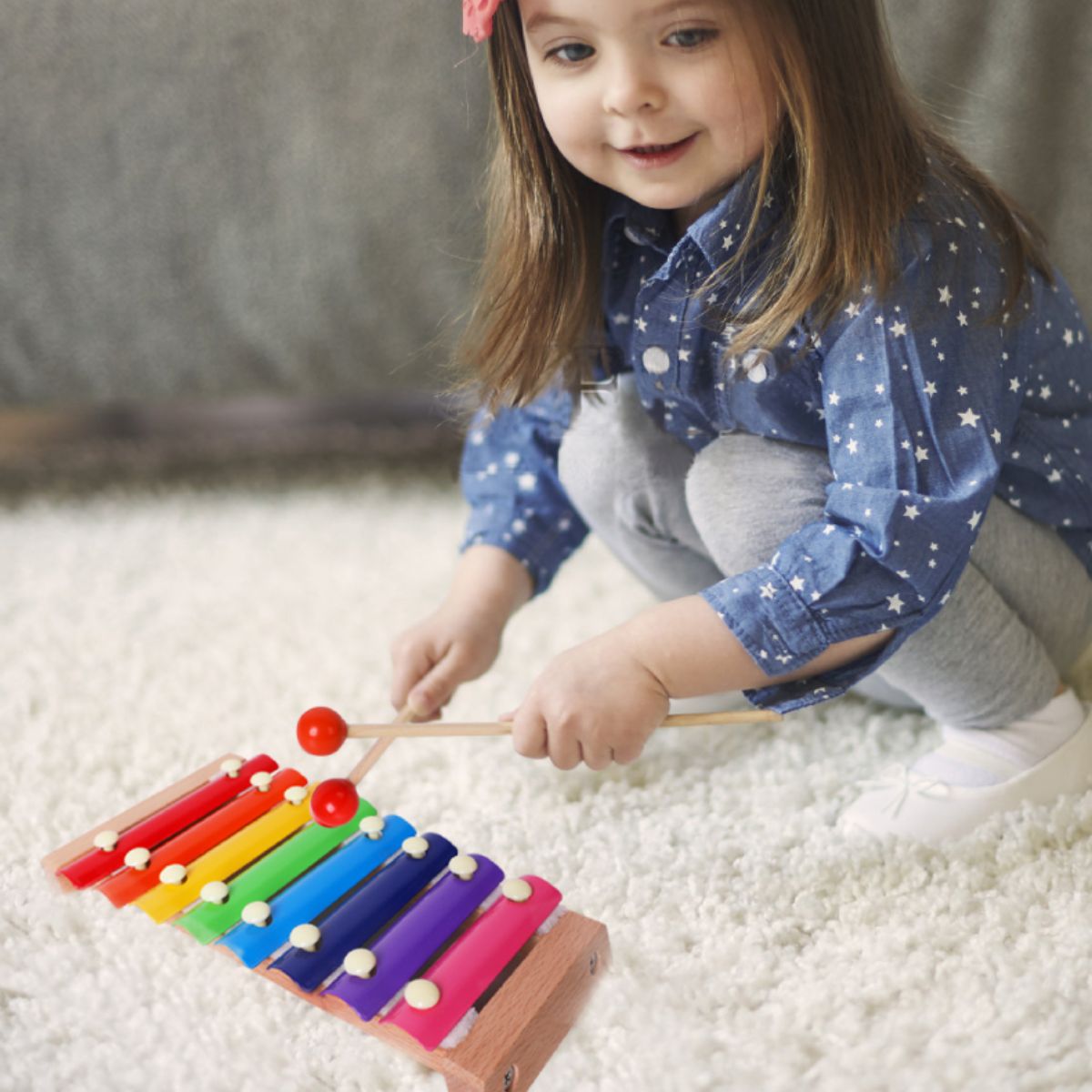 Eight-tone piano (color box pine wood)