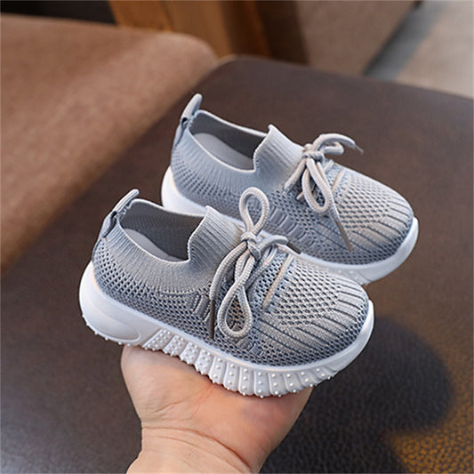 Children's solid color slip-on comfortable sports shoes