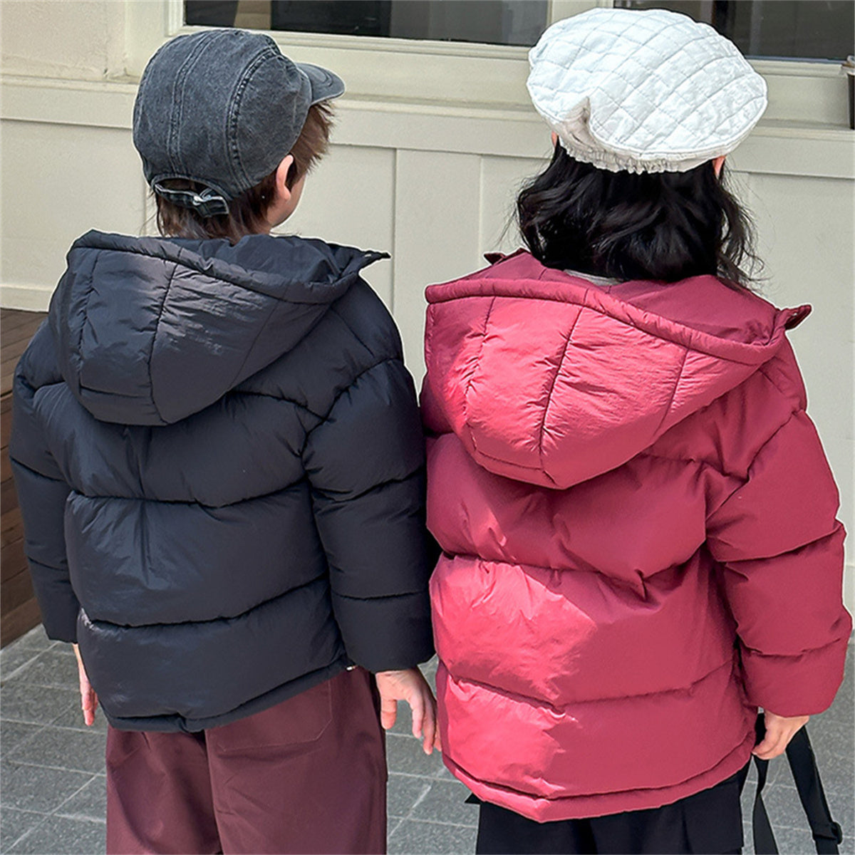 children's winter short down jacket