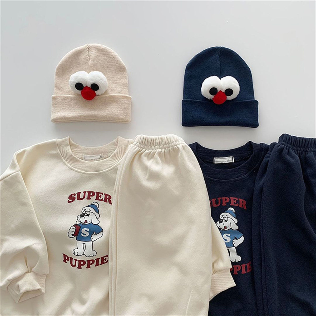 Infant and Toddler Letter Cartoon Cute Casual Children's Suit with Hood