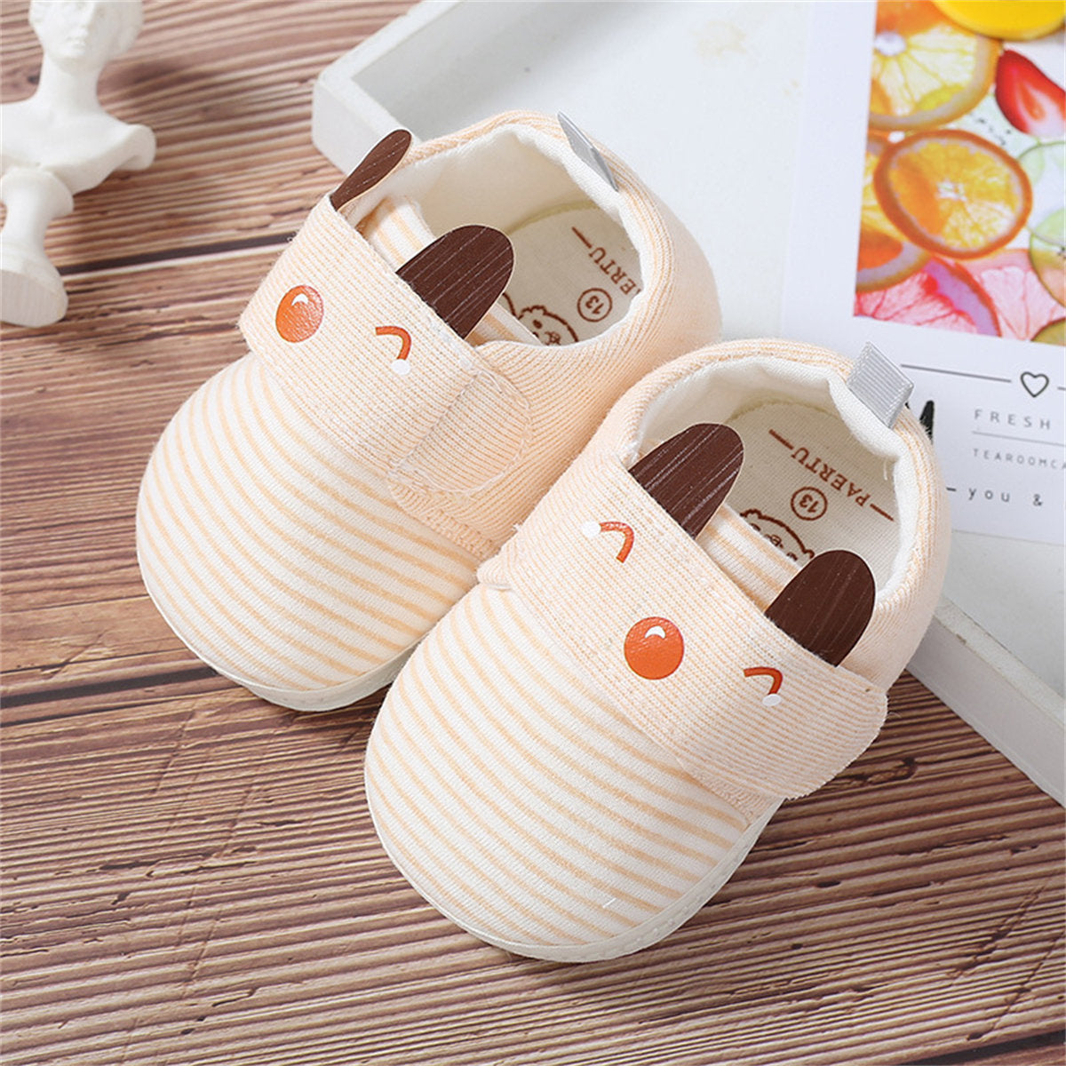 Baby and kids striped velcro casual shoes