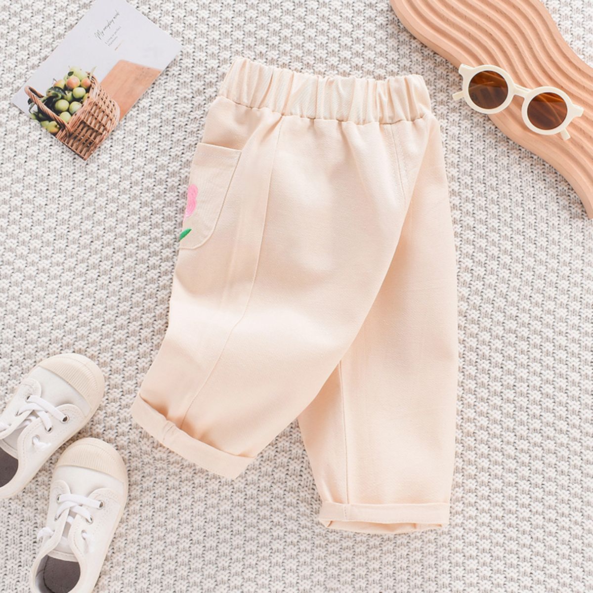 Girls pants spring new summer loose baby carrot pants girls casual straight