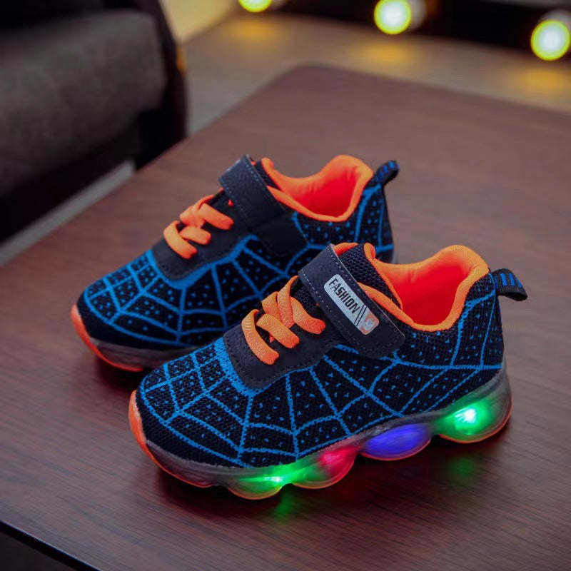 Toddler boys' spider shoes with cool breathable sneakers