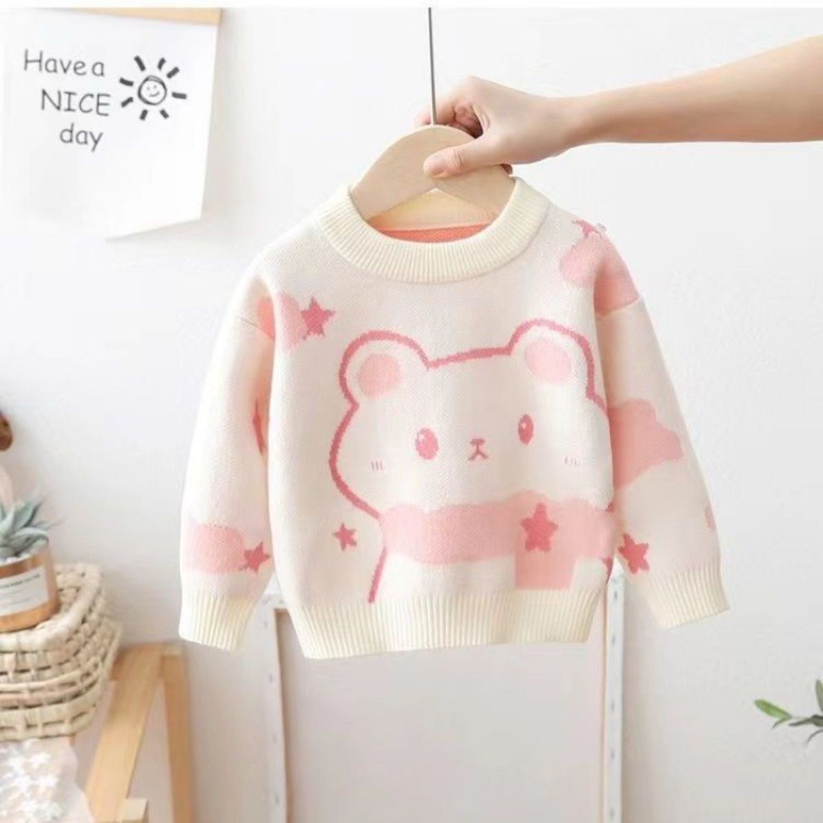 Girls mink fleece thick sweater