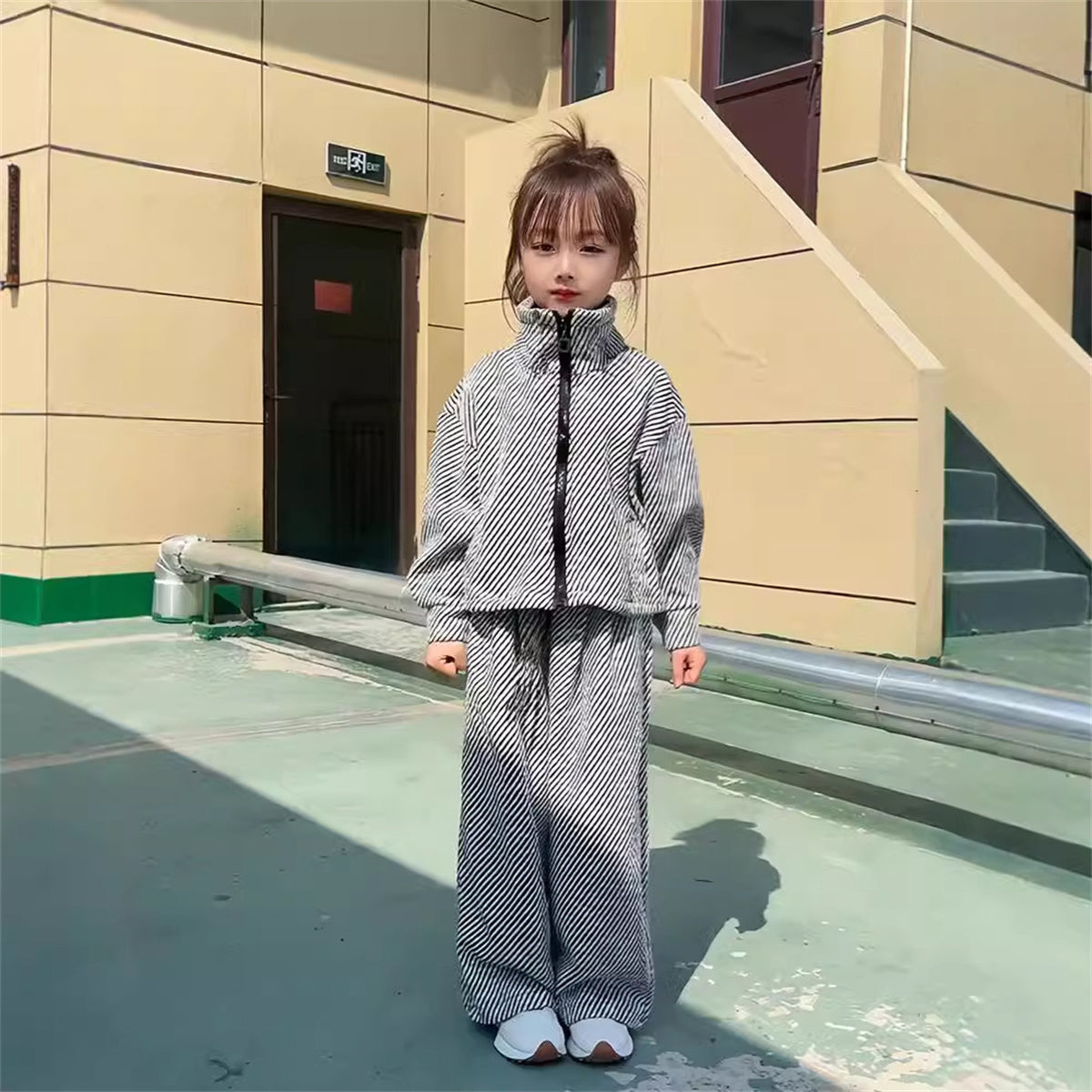 Children's clothing girls plaid fashion suit