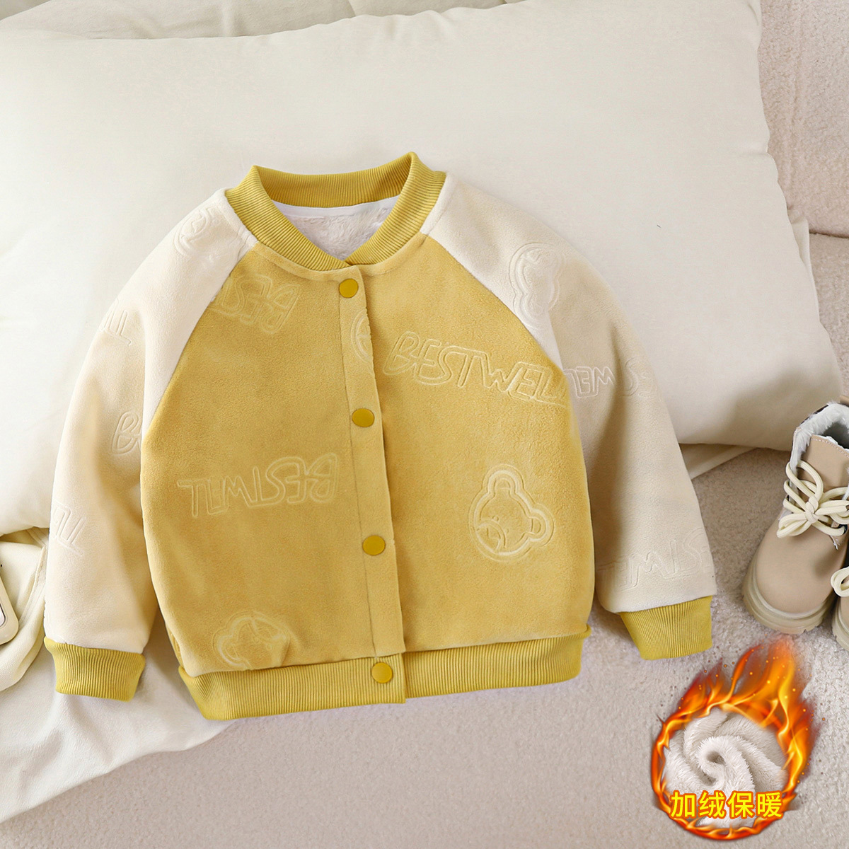 Girls and boys autumn and winter cotton baseball jacket