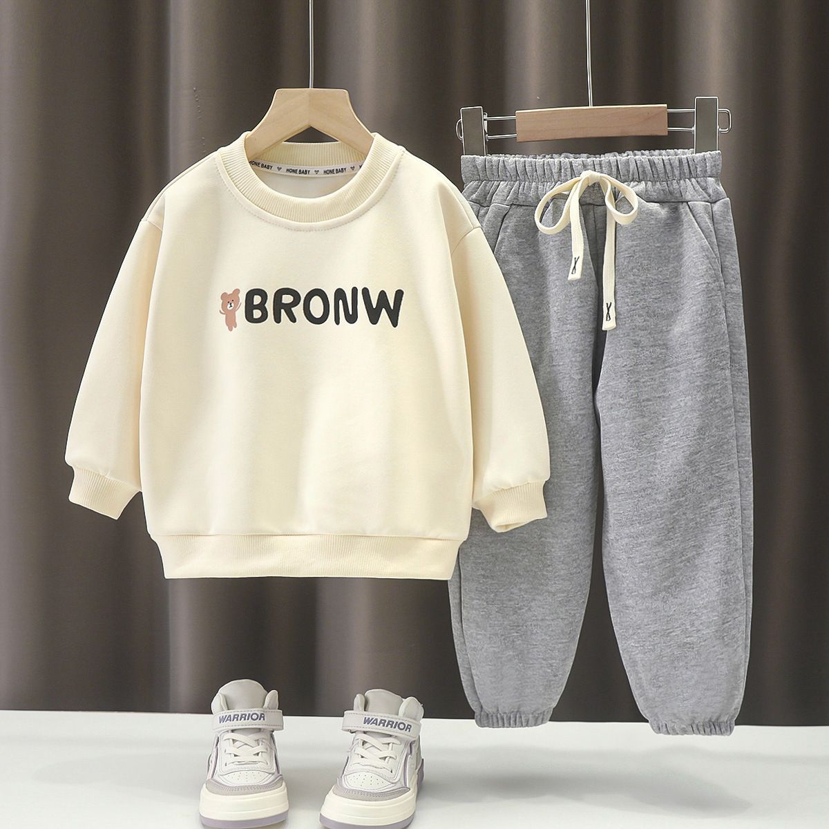 Boys suits spring and autumn new children's sweatshirts for middle and large children sports casual loose two-piece suits