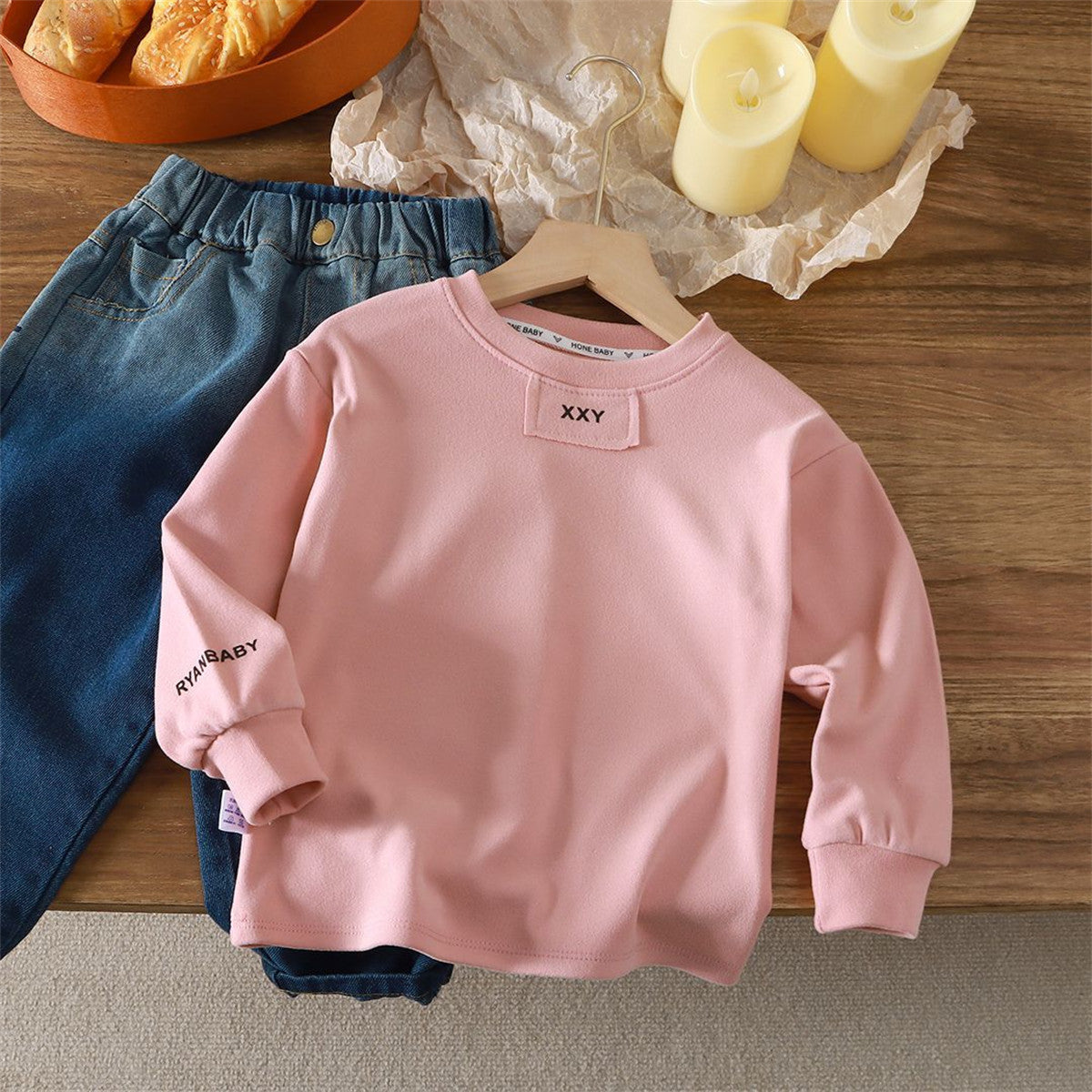 T-shirt long sleeve solid color versatile bottoming shirt