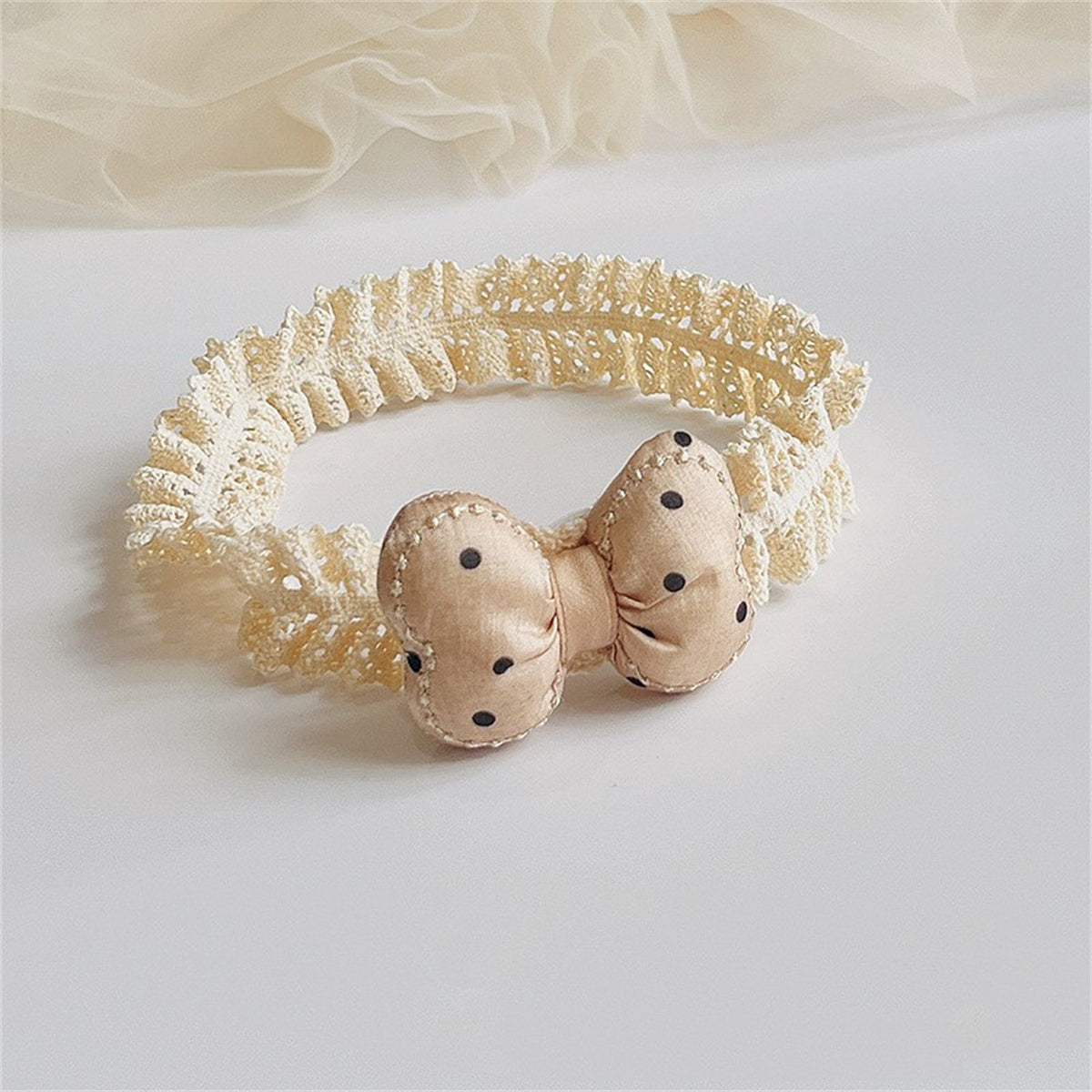 2 pieces of cute polka dot bow headbands