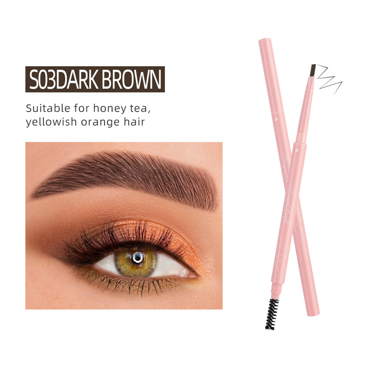 Ultra-fine waterproof and sweat-proof triangle eyebrow pencil for beginners that is not easy to fade