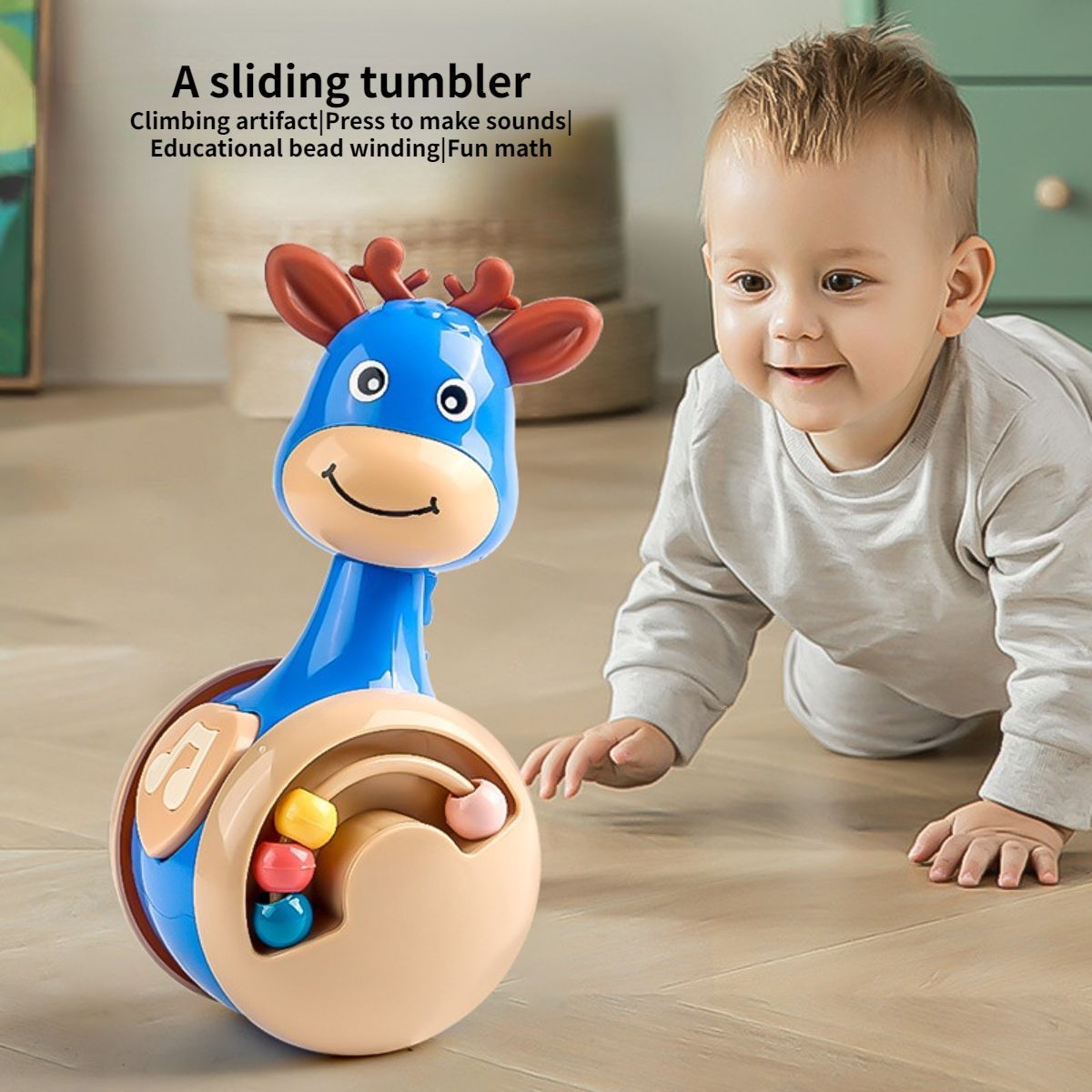 Deer tumbler baby soothing toy