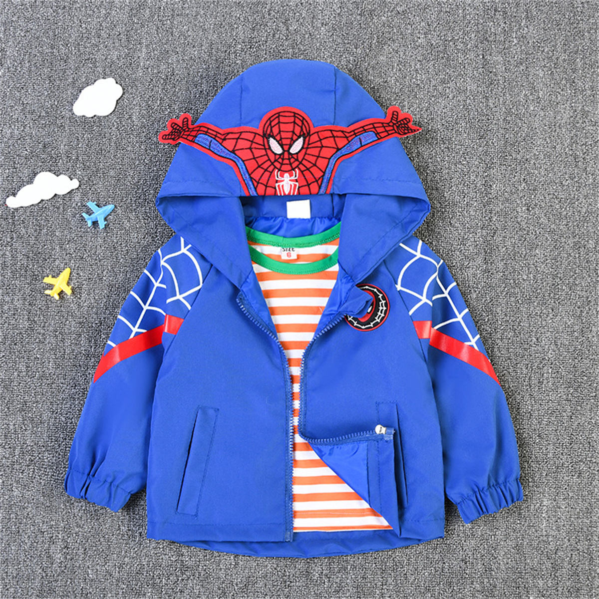 Children's clothing jackets spring and autumn new children's cartoon new hooded girls' jackets cardigan windbreaker