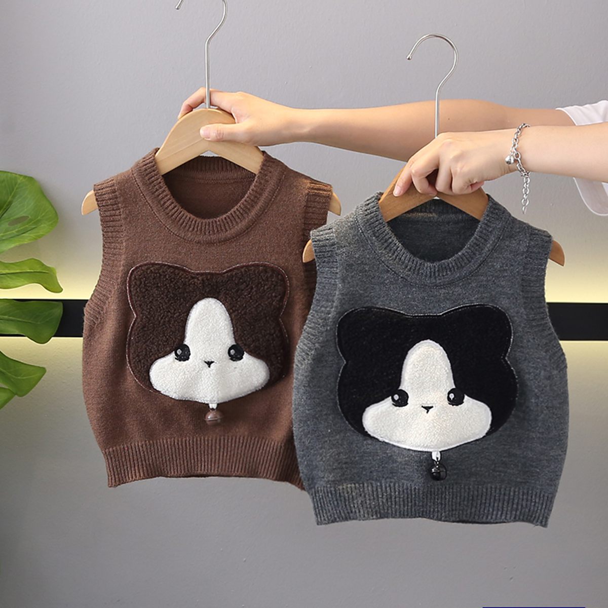 Boys Spring and Autumn Cartoon Single Vest Baby Children Clothes Trendy