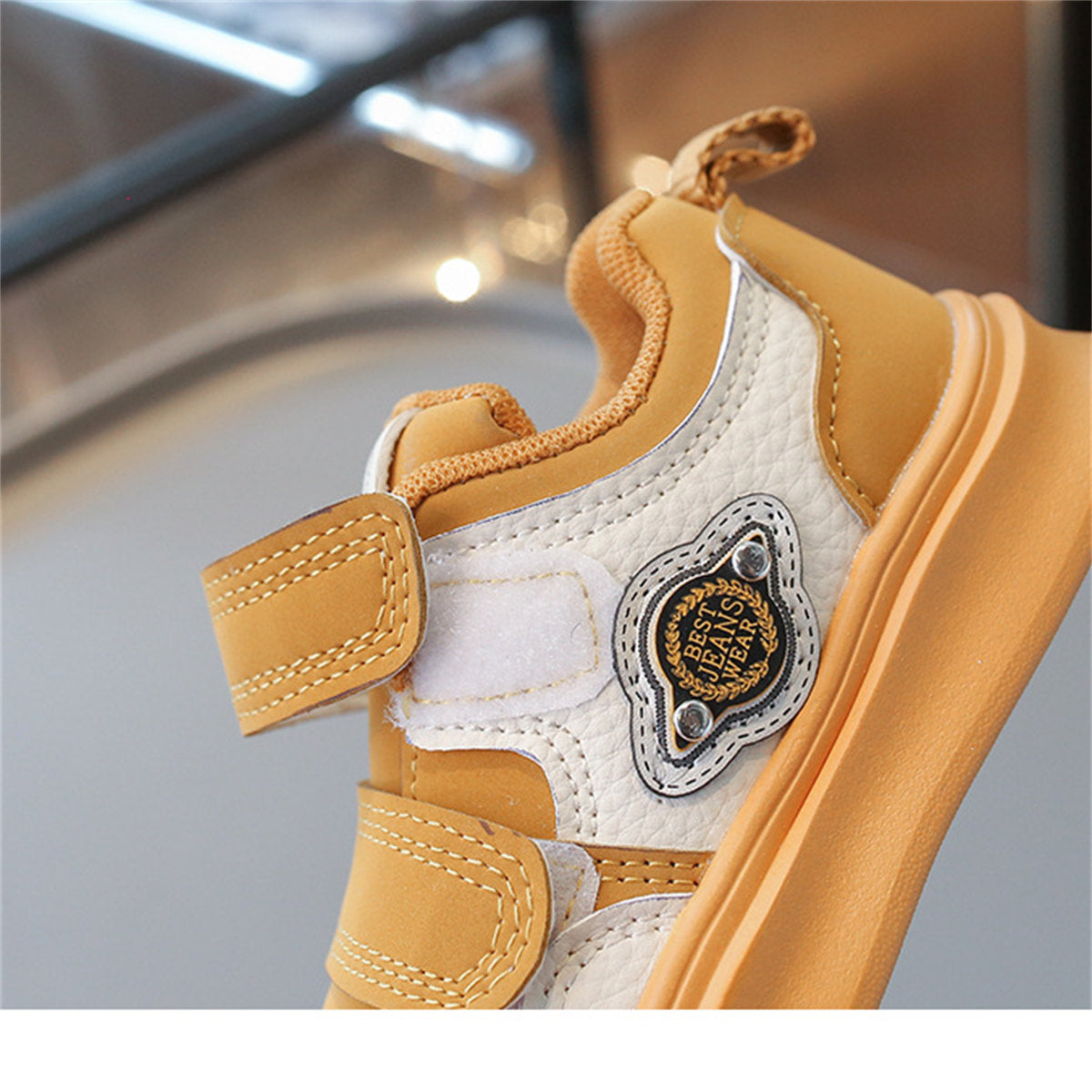 Cool and simple style for little boys, color matching, Velcro, lightweight, soft-soled low-top sneakers