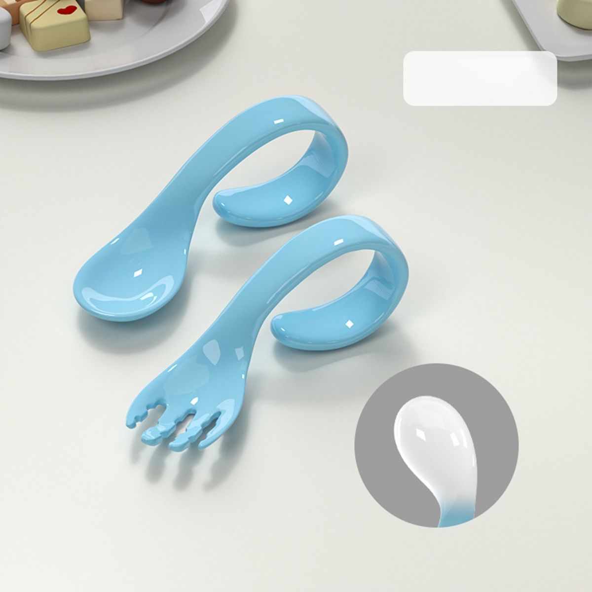 Infant fork baby training learning fork and spoon set