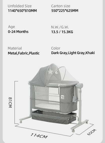 Auto Electric Baby Swing Bed With 5 Rocking Speeds and Cry Detection
