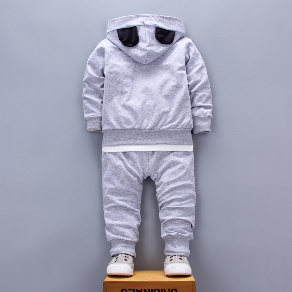 3-Piece Toddler Boy Autumn Casual Cartoon Print Long Sleeves T-shirt & Pants & Zip Hooded Jacket