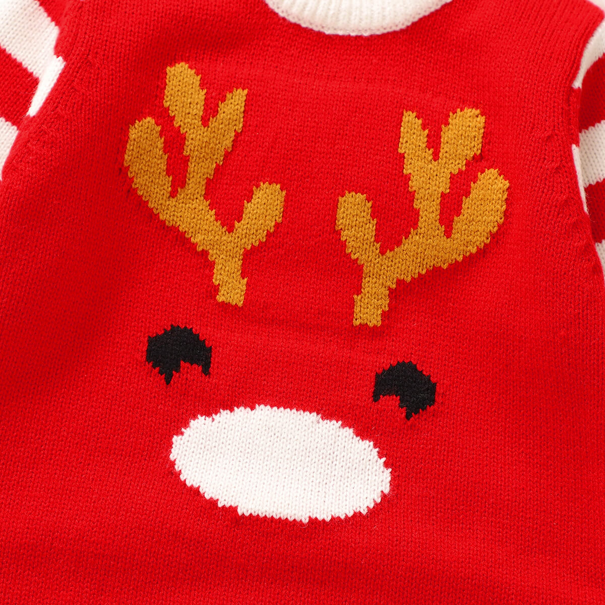 Baby Knitted Christmas Romper Long Legs Romper