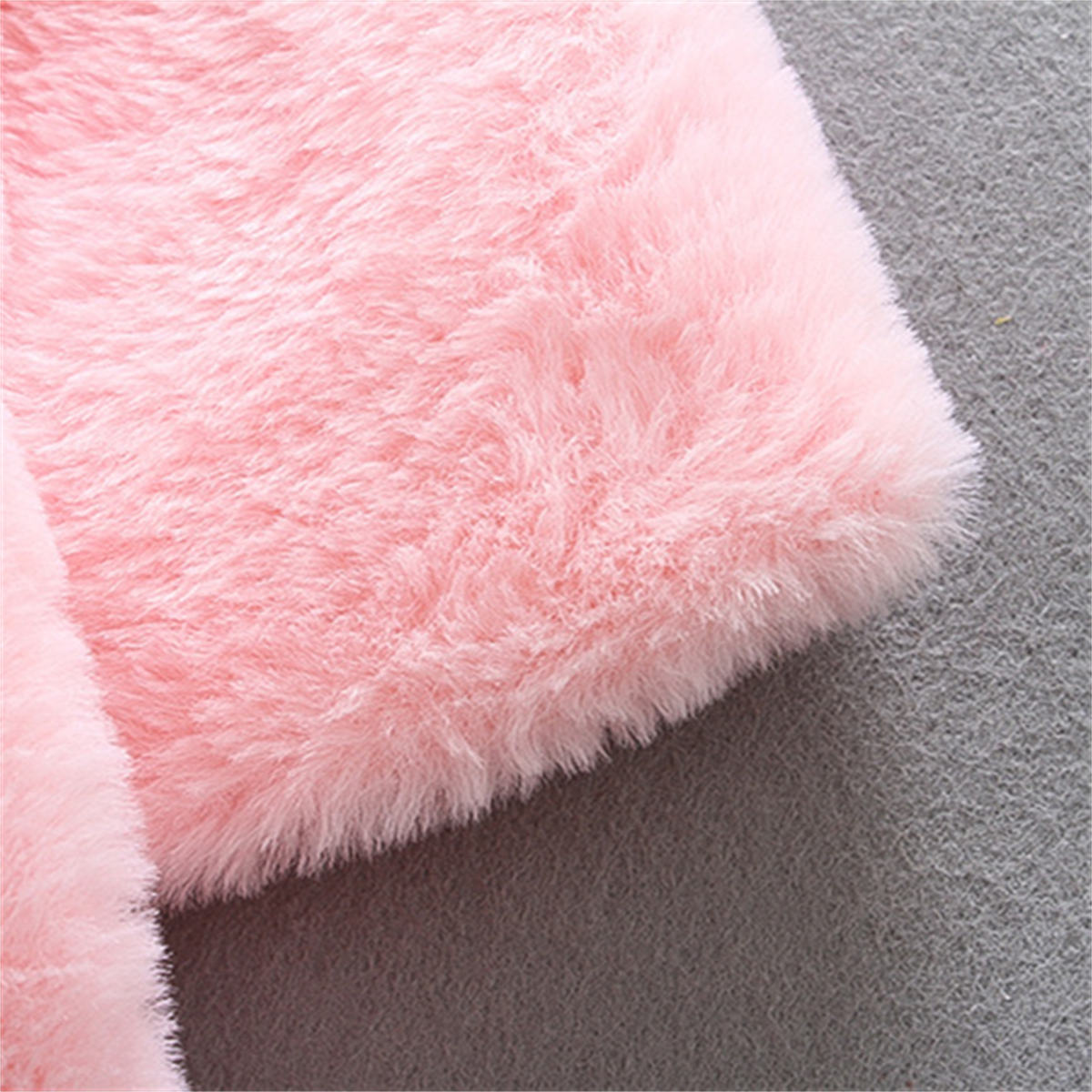 Baby girl autumn and winter bunny fur sweater coat