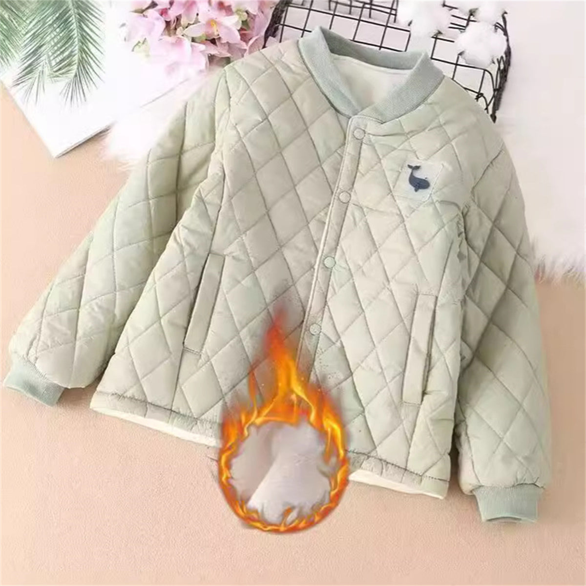 Down Cotton Jacket Liner Baseball Jacket for Middle and Large Kids