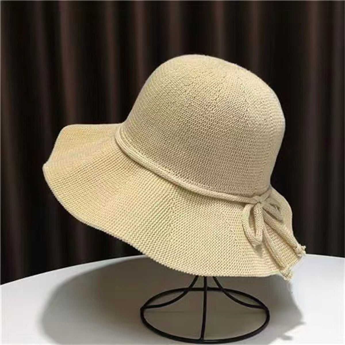 Women's summer daily outing washable folding hat women's large brim sun protection bucket hat