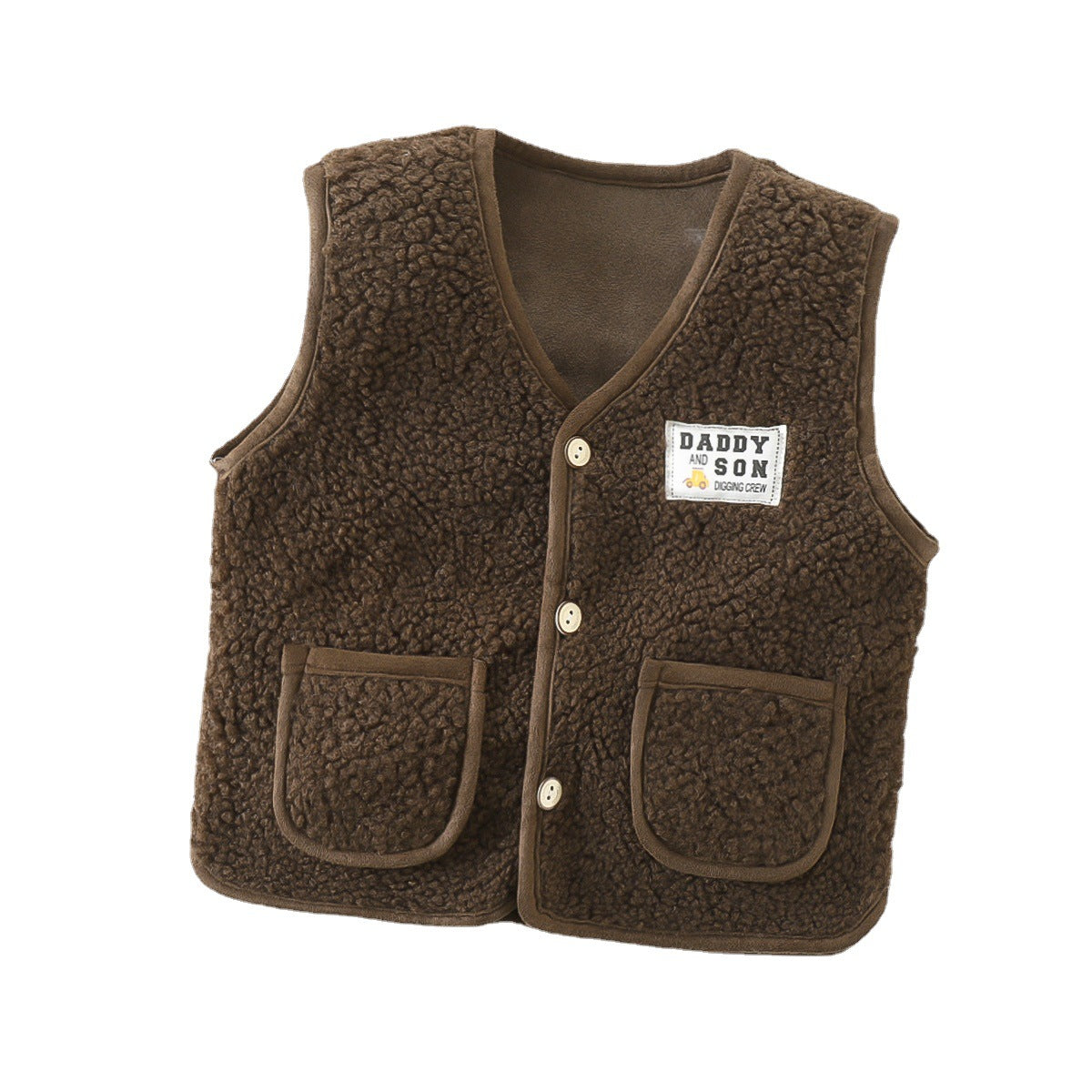 New children's polar fleece vest autumn and winter thickened baby cardigan warm men and women bottoming coat